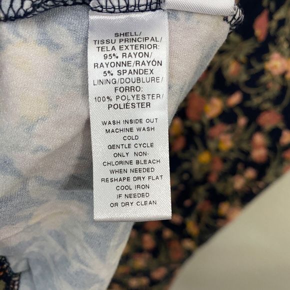 LOFT Ann Taylor Dress Womens Size 14 Floral Faux Wrap Multicolor - Picture 7 of 7